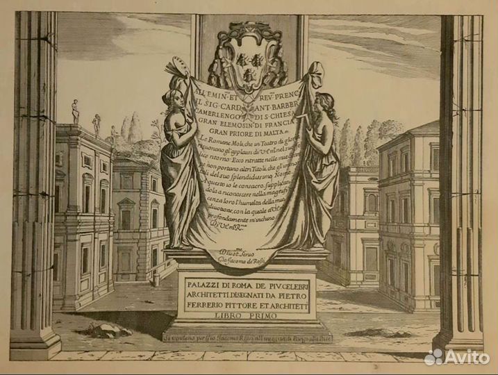 Дворцы Рима, 42шт. папка с оттисками 51х35см