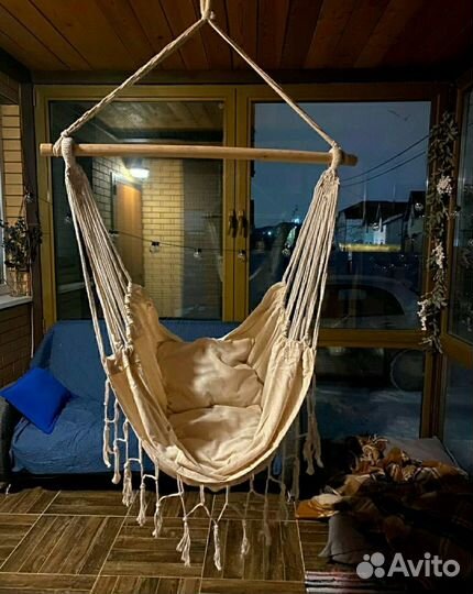 Подвесные садовые качели кресло гамак
