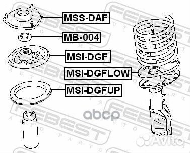 Опора амортизатора mitsubishi carisma 95-03 пер