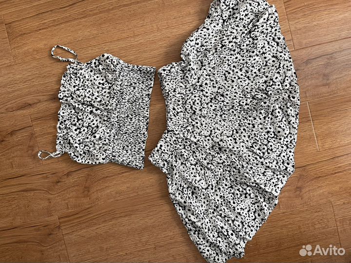 Топ и юбка bershka s