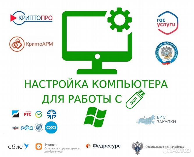 Настройка эцп и помощь с криптопро, этп, еис, фнс