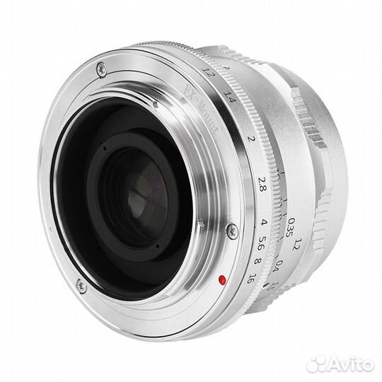 Объектив 7artisans 25mm F1.8 Fuji X, серебряный