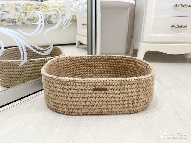 Корзина лежанка из джута / Корзина из джута