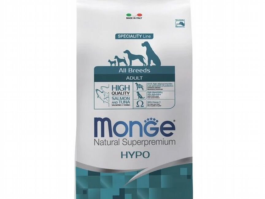 Корм для собак Monge Hypo из лосося и тунца 2,5 кг