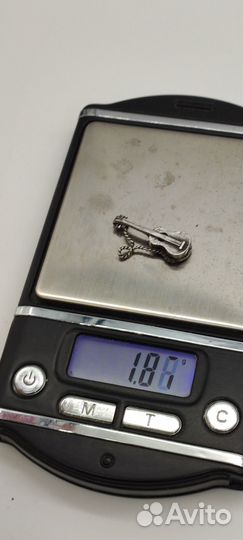 Подвес шарм Гитара серебро винтажный 1960-1980-е