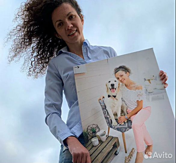 Портрет по фото 60на80 см