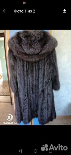 Шуба из енота