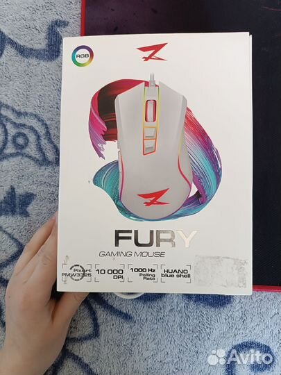 Игровая мышь Zet gaming fury с ковриком