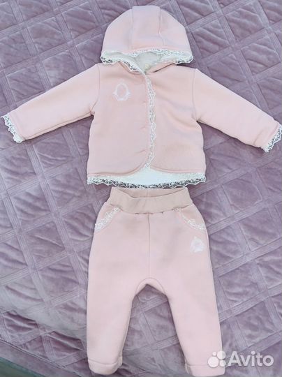 Теплый костюм для девочки