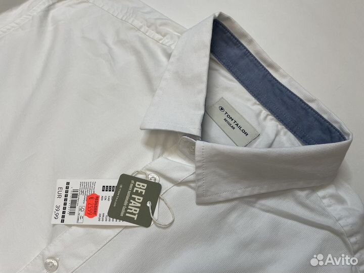 Рубашка новая белая Tom Tailor оригинал 3XL