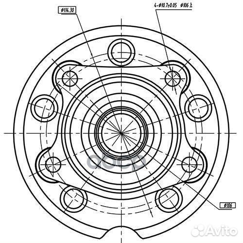 Ступица задняя зад лев Z89353R Zikmar