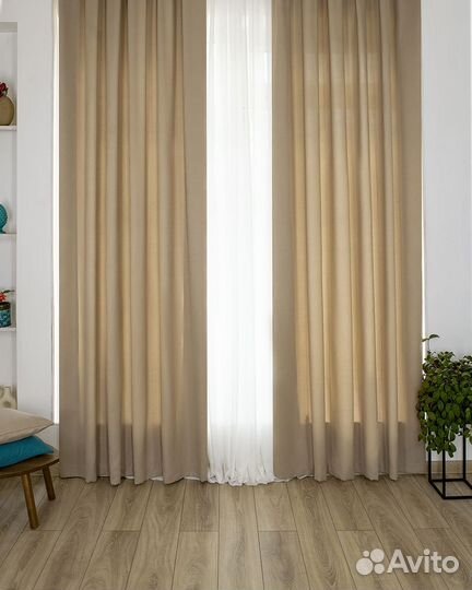 Портьеры рогожка канвас Эдем шторы занавески