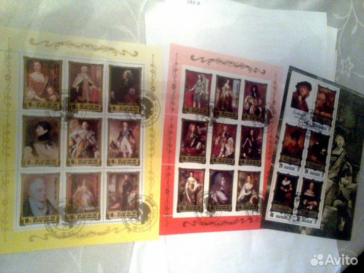 Искусство живопись.10 листов разных марок корея