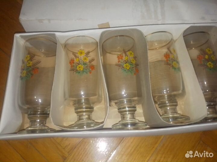 Бокалы на ножке СССР,абсолютно новые,в упаковке