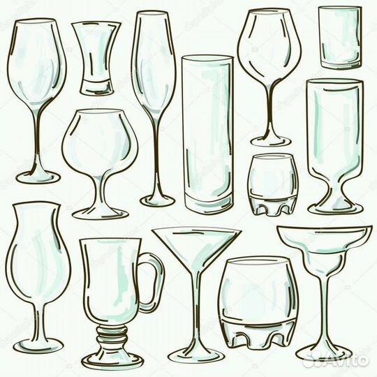 Барное стекло/Бокалы/Посуда