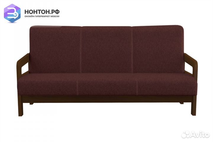 Диван книжка Вега-34 бордовый