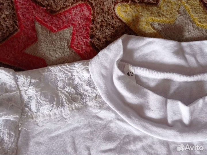 Блузка белая новая на девочку 146