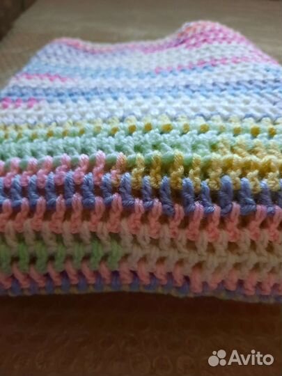Плед детский вязаный ручная работа