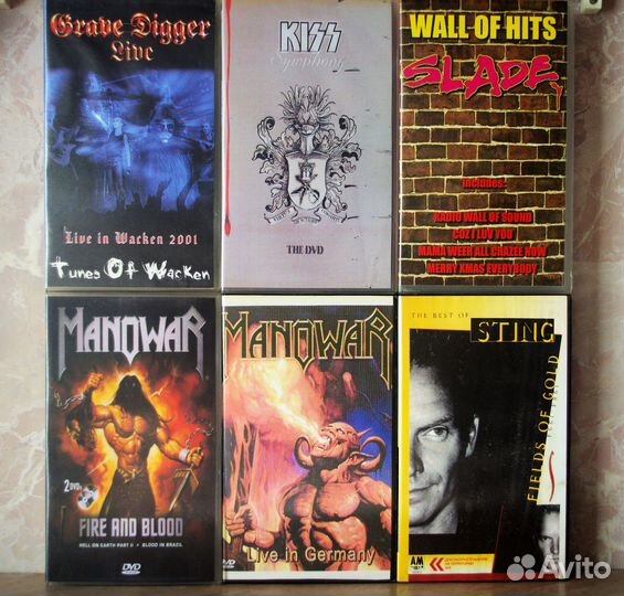 VHS видеокассеты студийные. Музыка