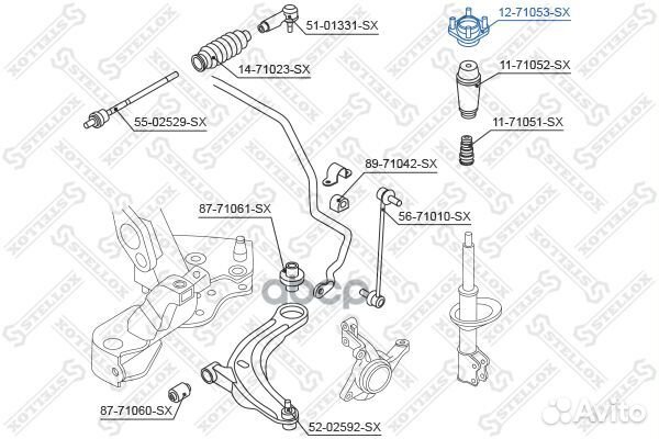 Опора амортизатора пер. mazda mpv 2.0-3 перед S