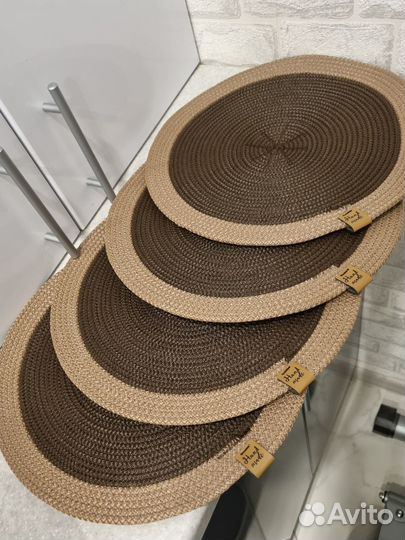 Набор (салфетки/ плейсматы и корзина) из шнура