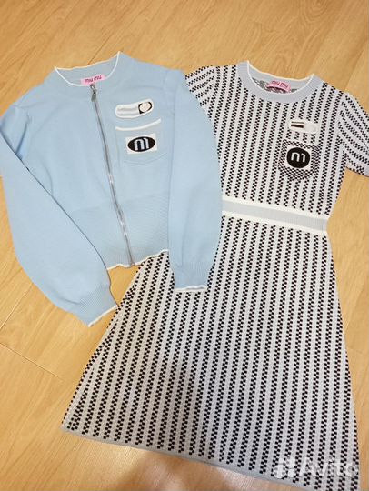 Платье+жакет miu miu, размер 42