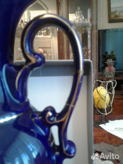 Ваза керамика кобальт