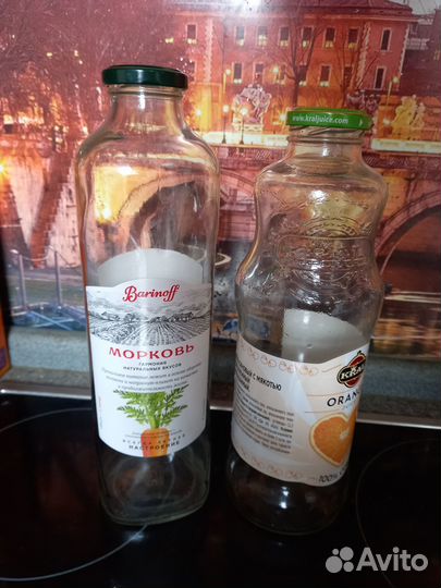 Бутылки стеклянные разные, 5-6 штук