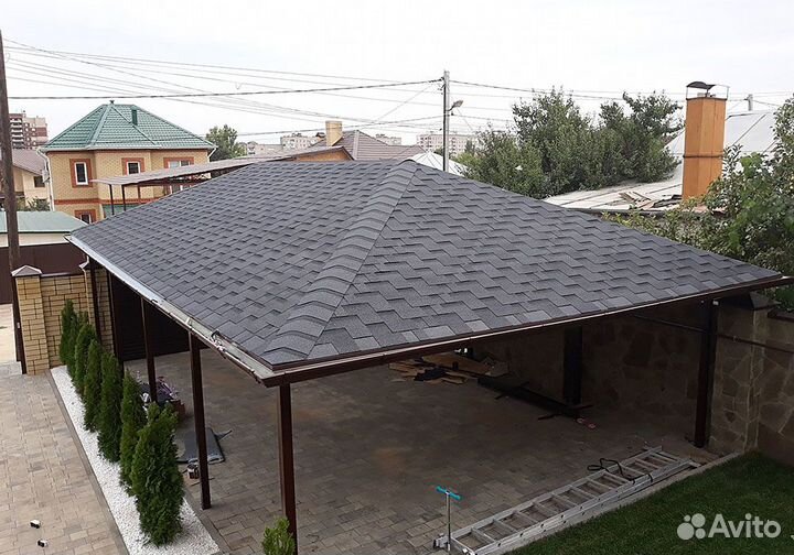 Навесы для автомобиля, терраса, хай тек навес