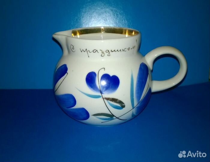 Молочник советский, 1971 Г., золотое нанесение