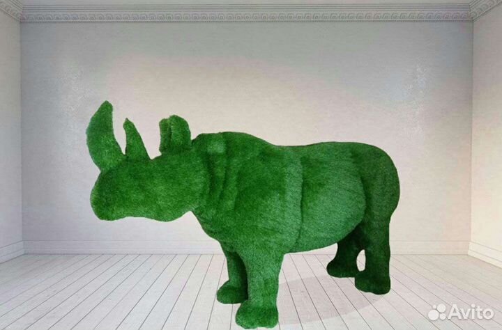 Садово-парковая топиарная фигура Носорог