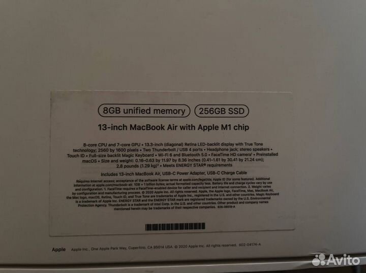 Macbook air 13 M1 256gb SSD