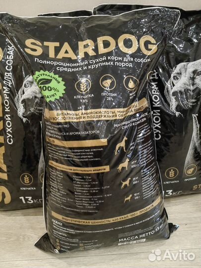 Сухой корм для собак 13кг премиум новый