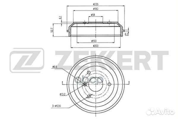 Барабан торм. зад. Smart City-Coupe (450) 98