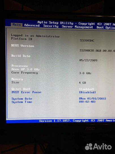 Серверная плата + Xeon + RAM