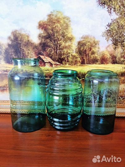 Ваза на ножке, винтаж, стекло