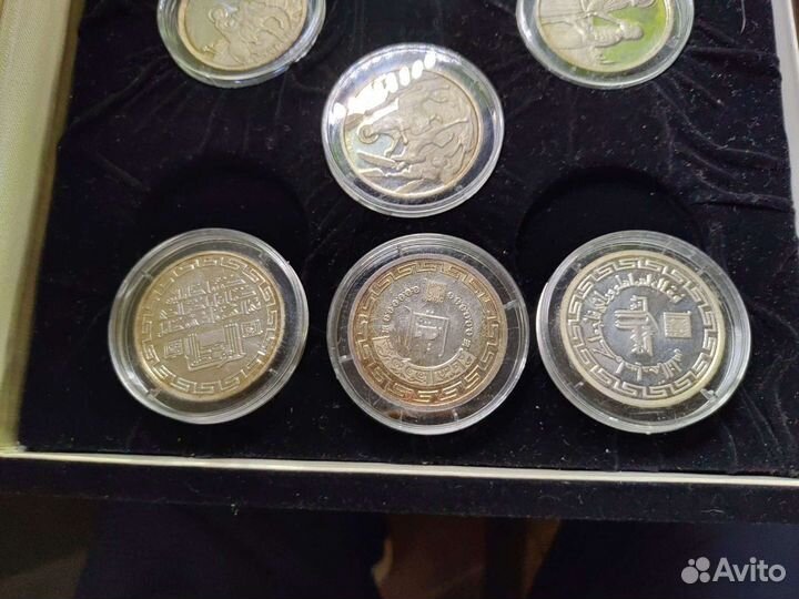 Набор монет. Жетон. Серебро. Монета. Жизнь Христа