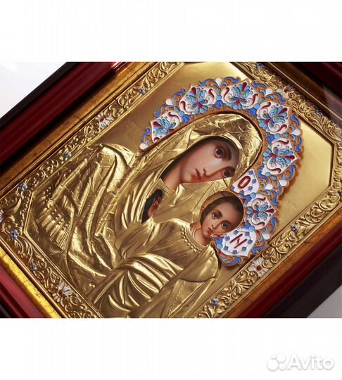 Икона Казанской Божией Матери ручной работы