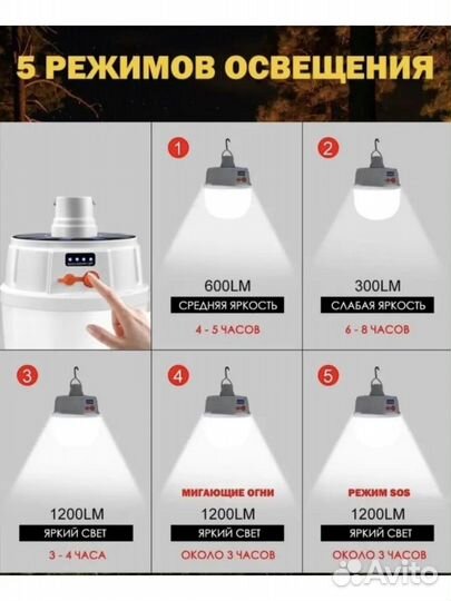 Фонарик кемпинговый