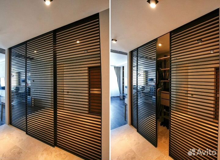 Раздвижная реечная дверь