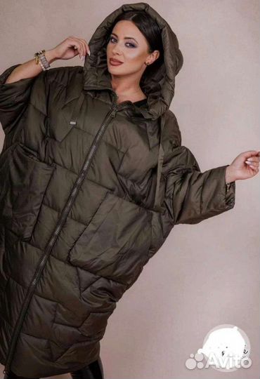 Куртка-пальто оверсайз, большой размер