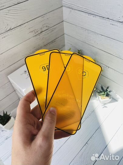 Стекло защитное 9D на XR, 11, 12, 12 Pro, 12 mini