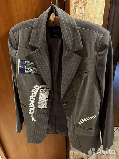 Стильный, серый пиджак, Корея