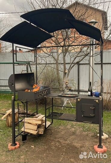Мангал с печью