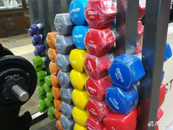 Виниловые гантели Profi-Fit 0.5 до 5