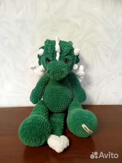Дракон. Игрушка ручной работы вязаная