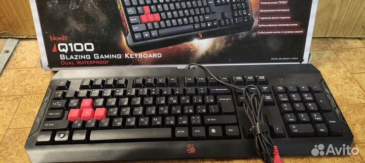 Клавиатура A4Tech Blazing gaming keyboard Q100