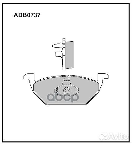 Колодки тормозные дисковые перед 0,98 ADB07