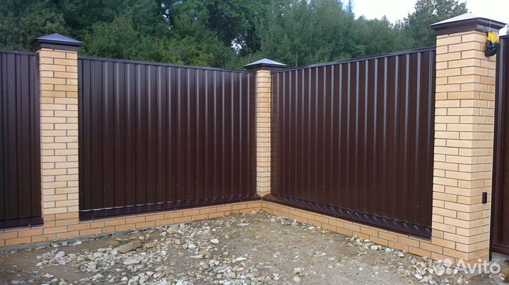 Забор профнастил