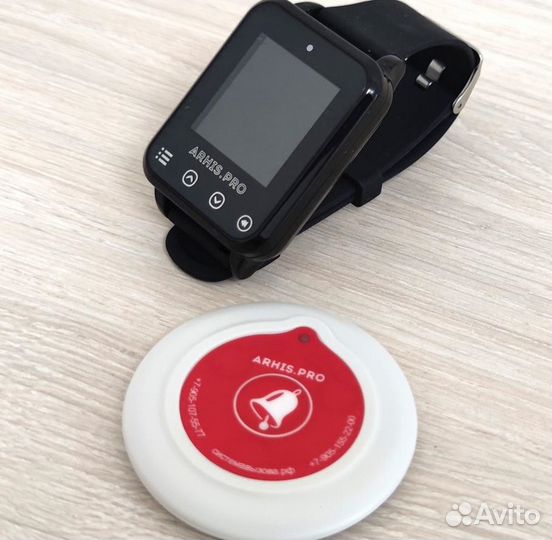 Влагозащищенный пейджер, кнопка вызова официанта